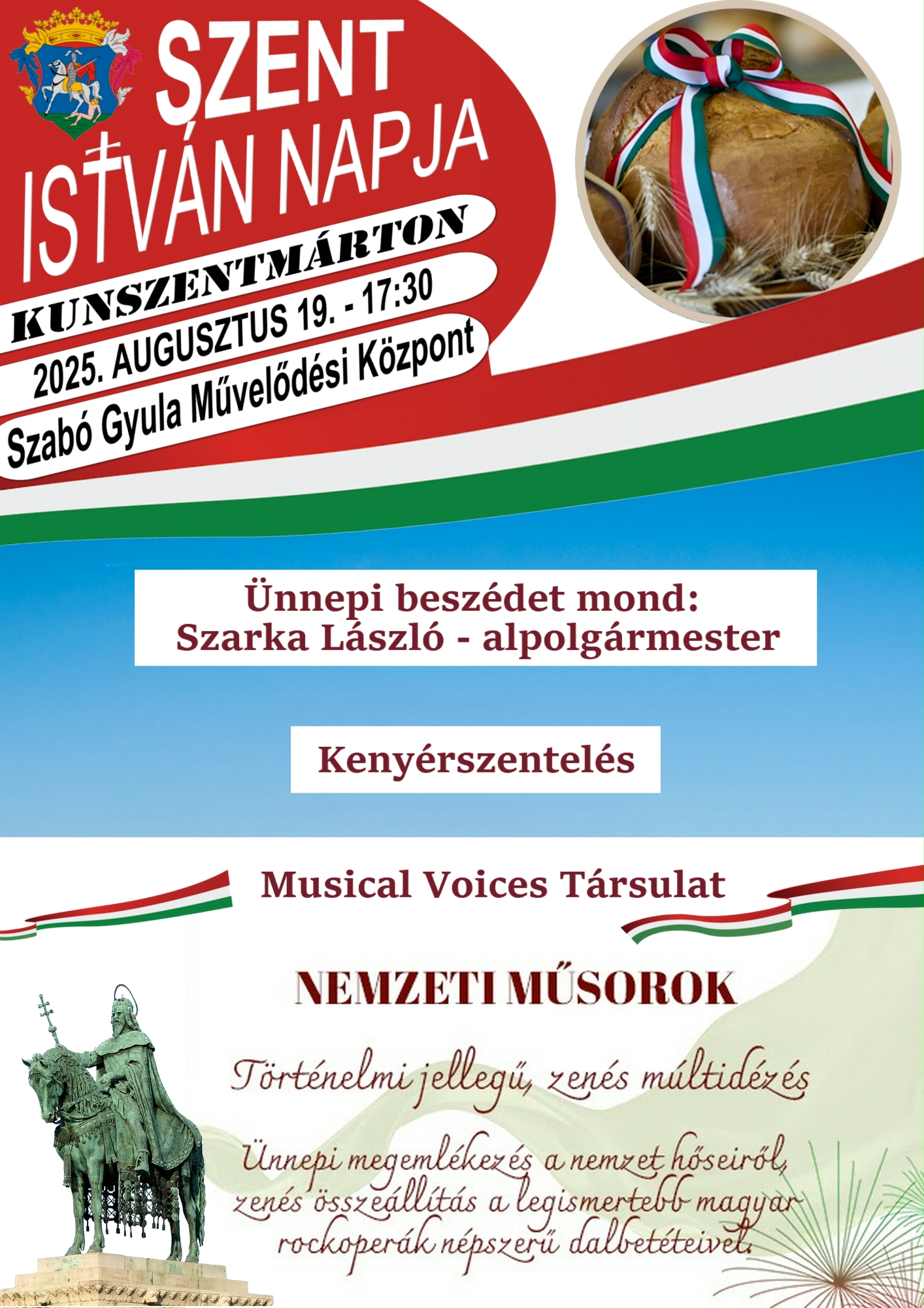 Szent István Nap Kunszentmárton 2025  