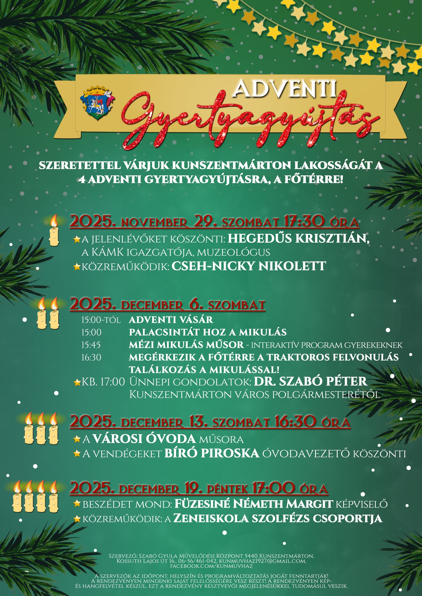 Adventi gyertyagyújtás 2025. 