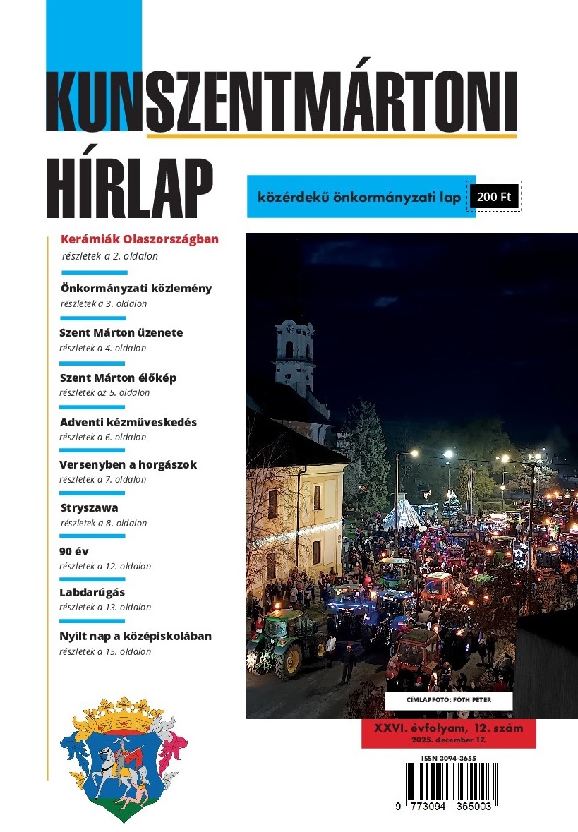 A Kunszentmártoni HÍRLAP XXVI. évfolyam 12. szám