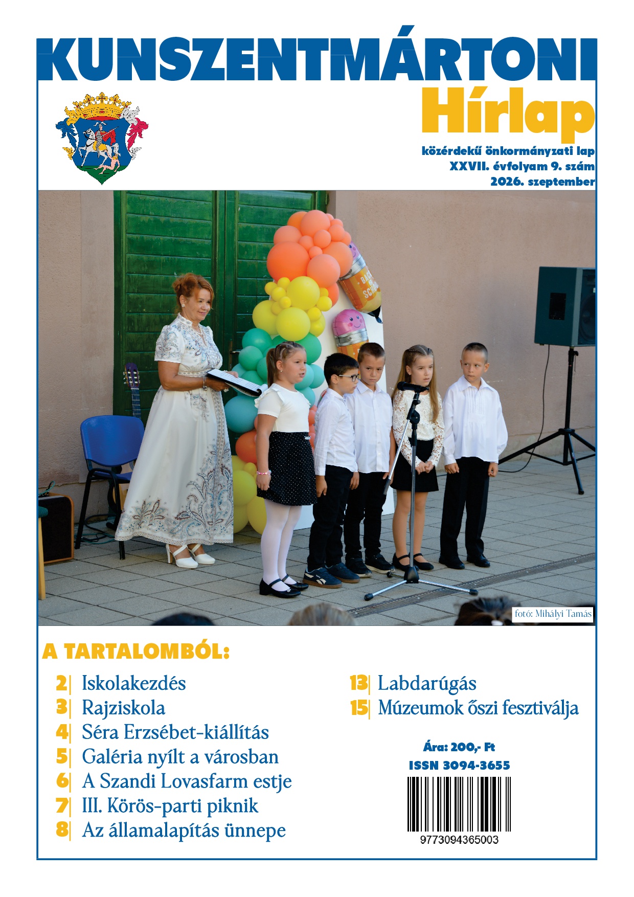 A Kunszentmártoni HÍRLAP XXVII. évfolyam 9. szám 