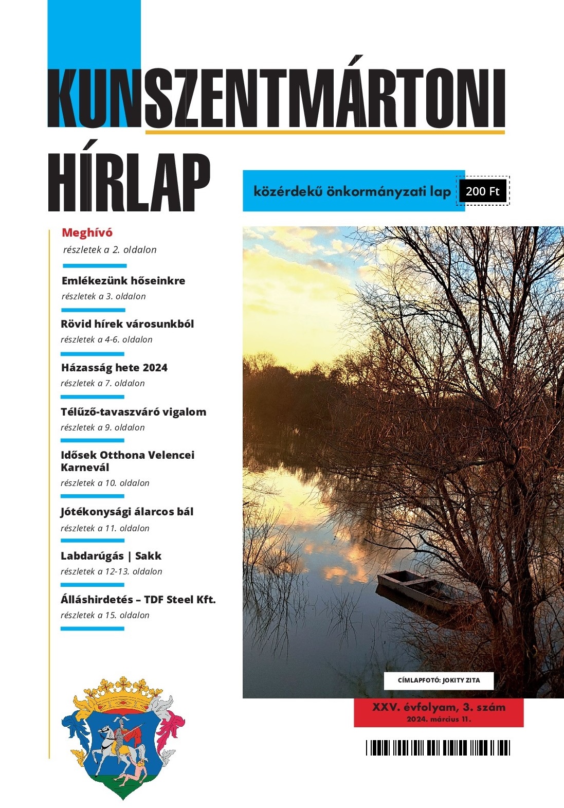 A Kunszentmártoni HÍRLAP XXV. évfolyam 3. szám            