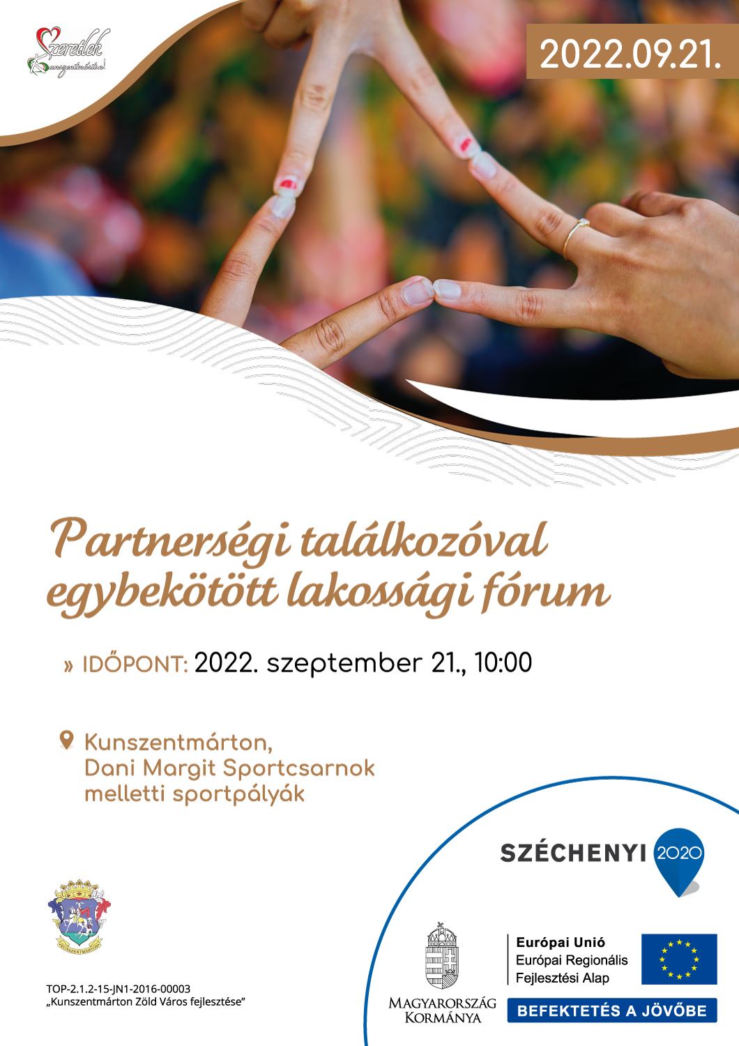 Partnerségi találkozóval egybekötött lakossági fórum  2022. szeptember 21.