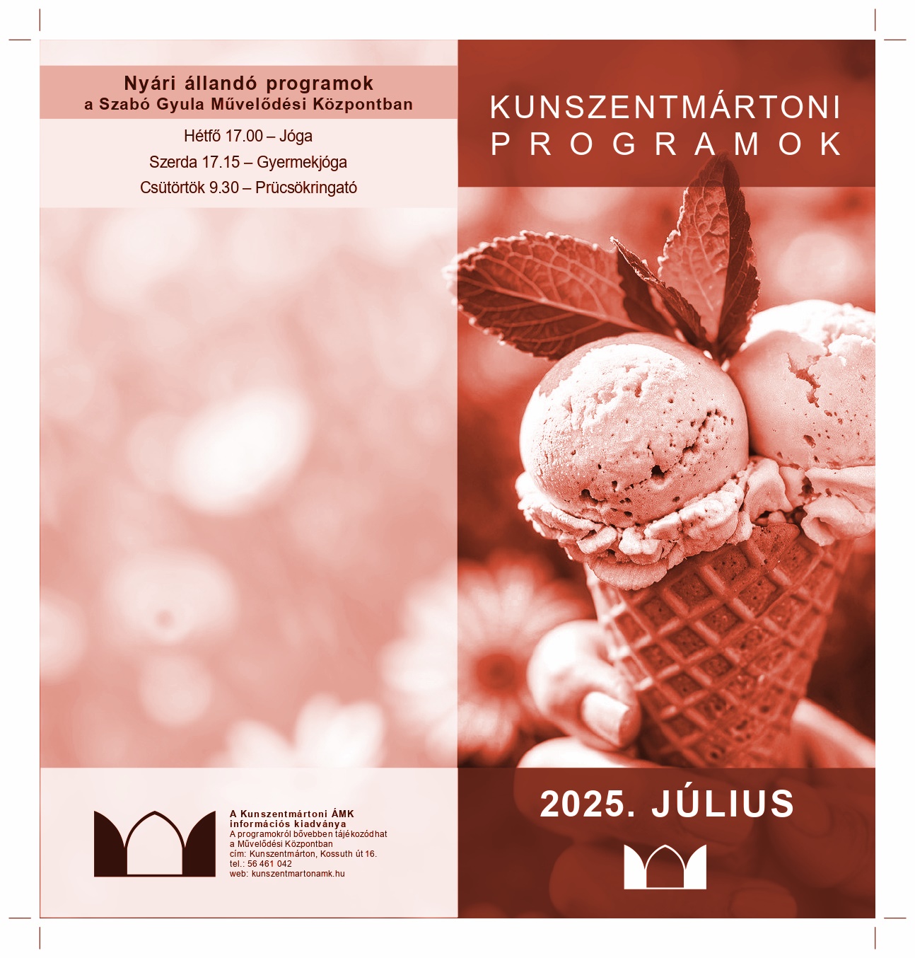 Kunszentmártoni Programok 2025. július  