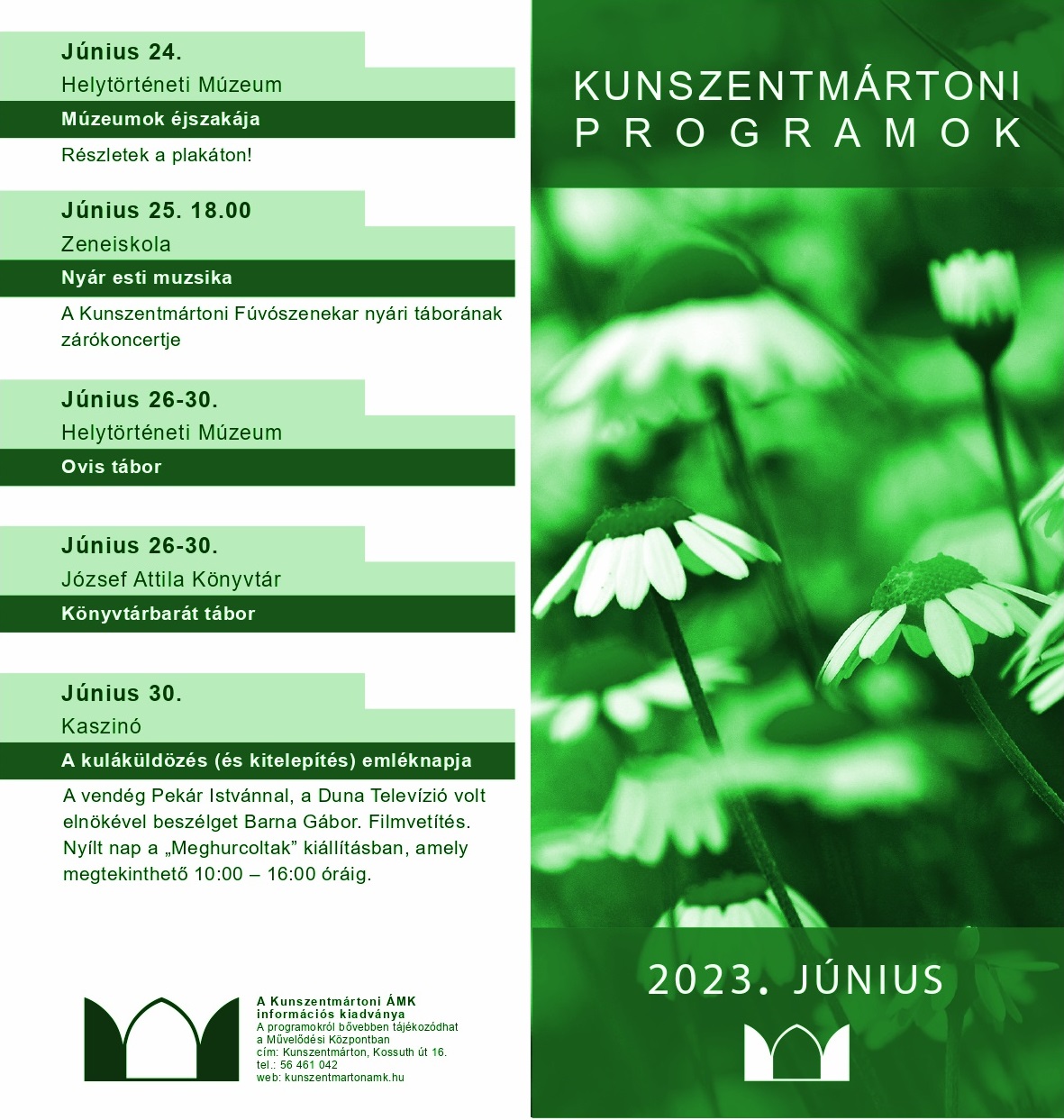Kunszentmártoni Programok 2023. június  