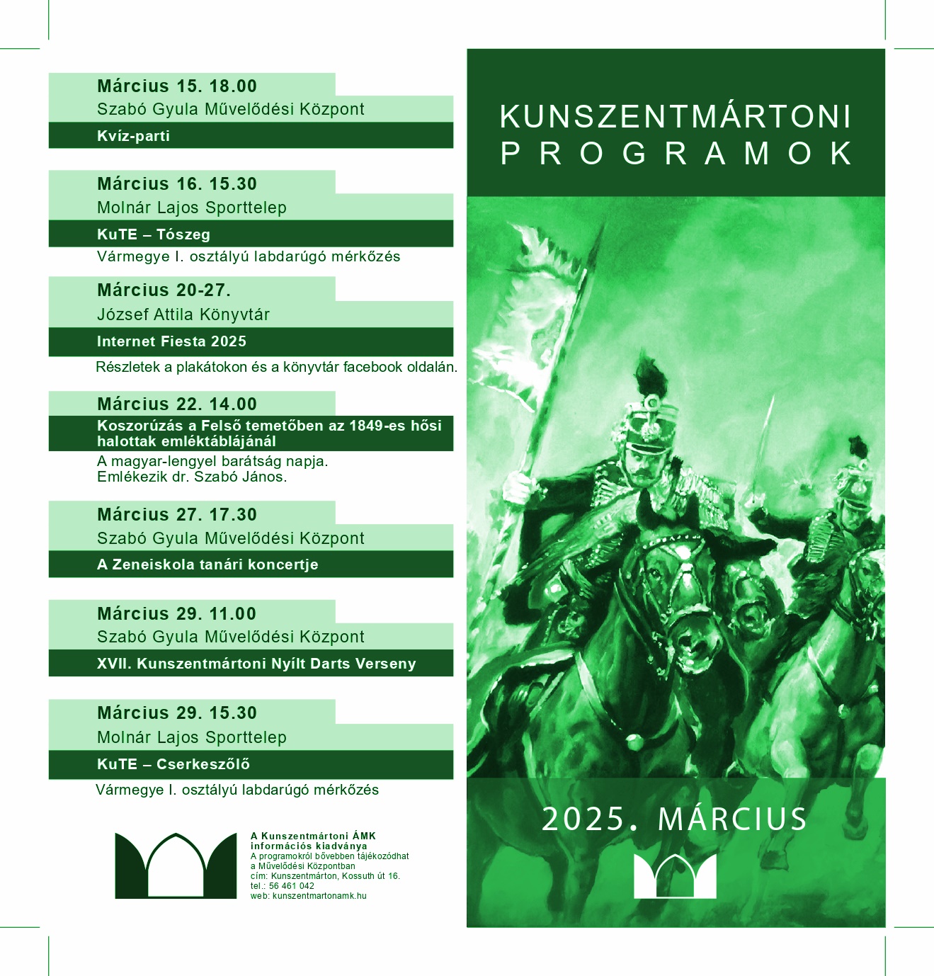 Kunszentmártoni Programok 2025. március