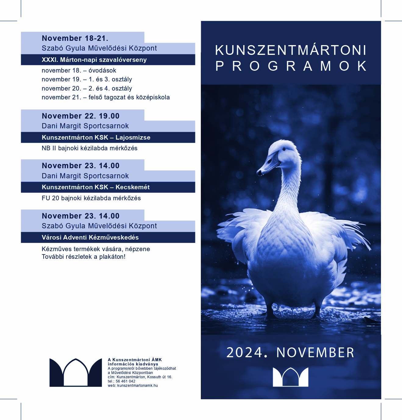 Kunszentmártoni Programok 2024. november 