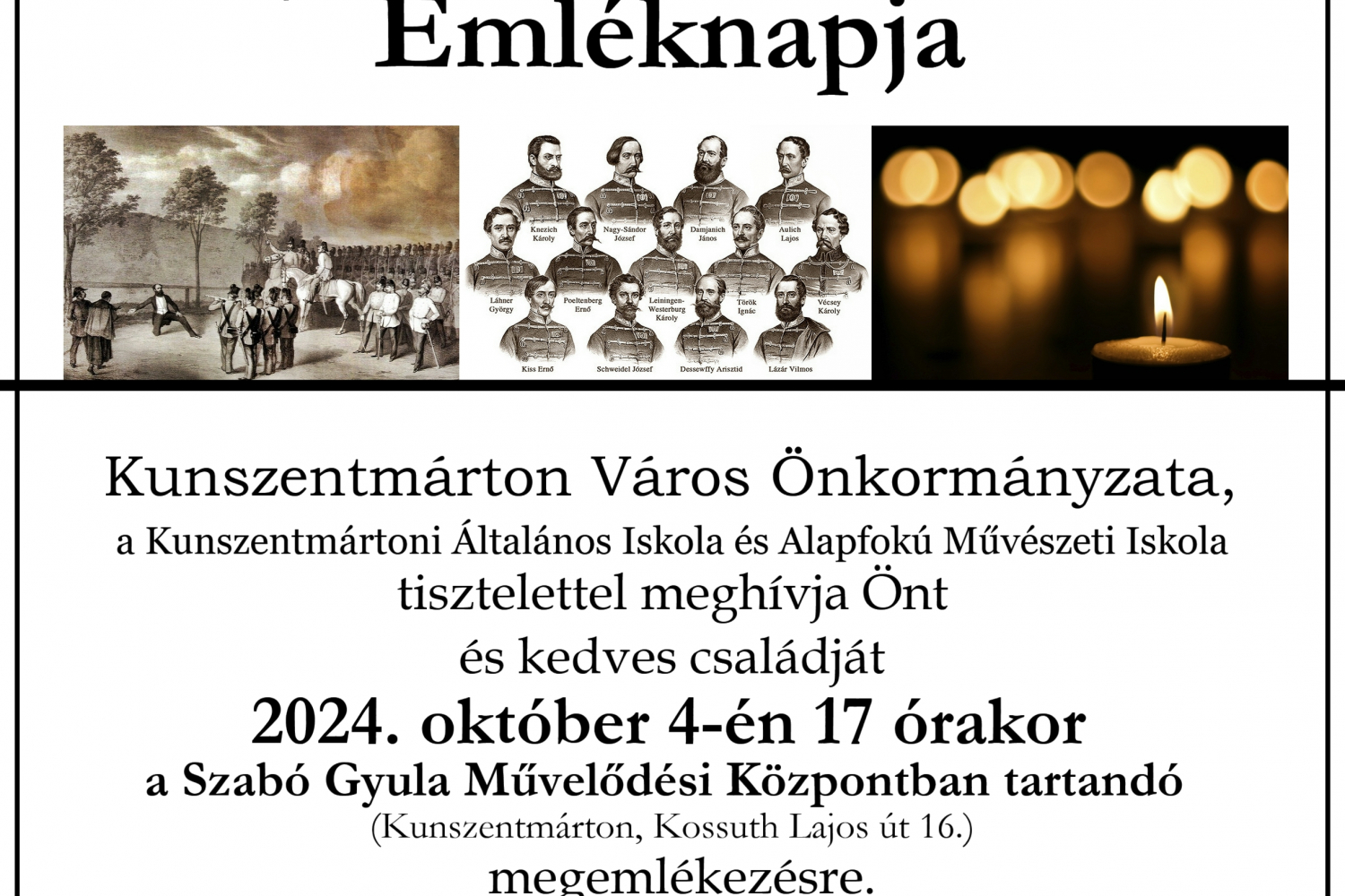 2024. október 4. Aradi Vértanúk Napja 