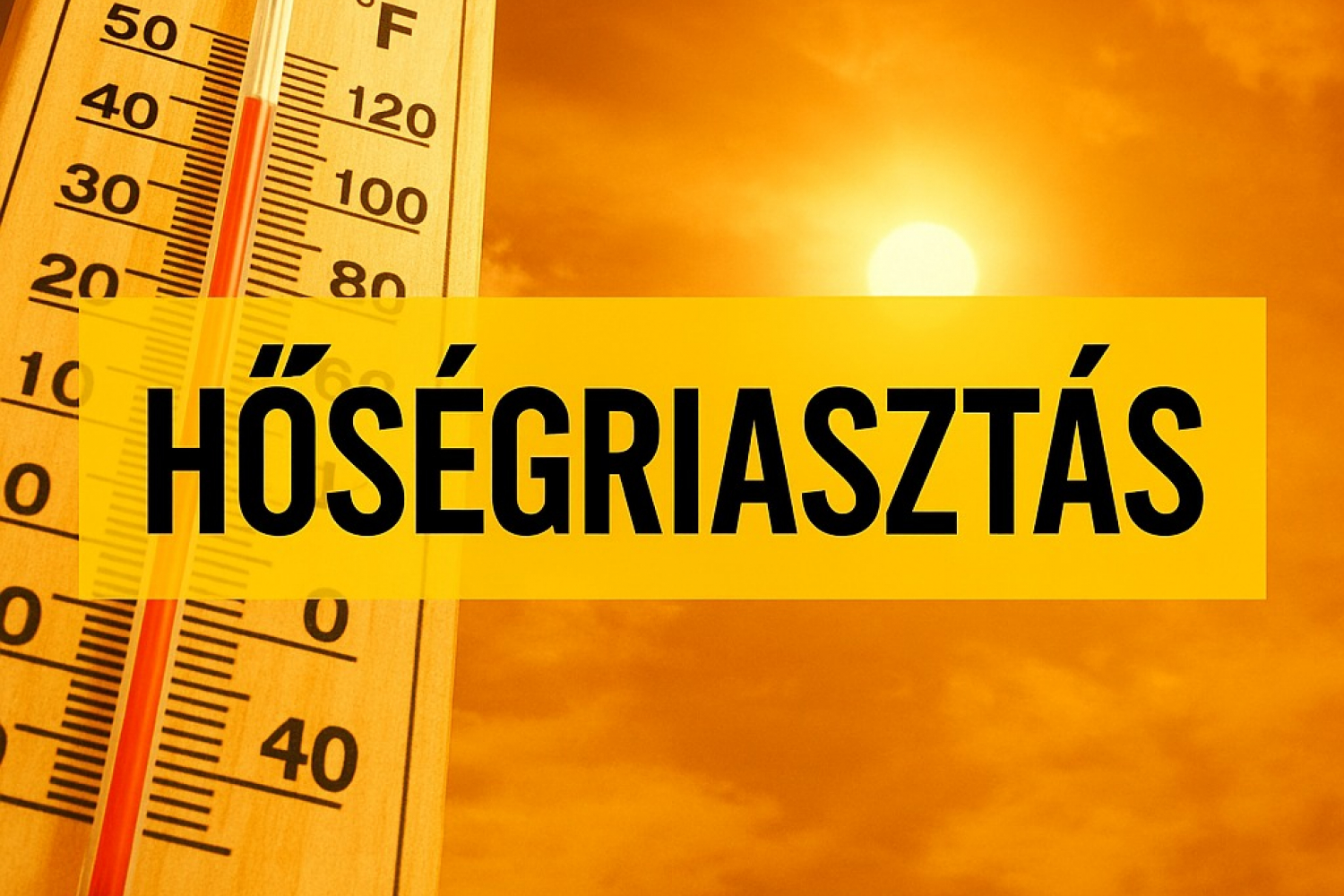 II. fokú hőségriasztás elrendelése (2025.06.30. - 2025.07.04.)
