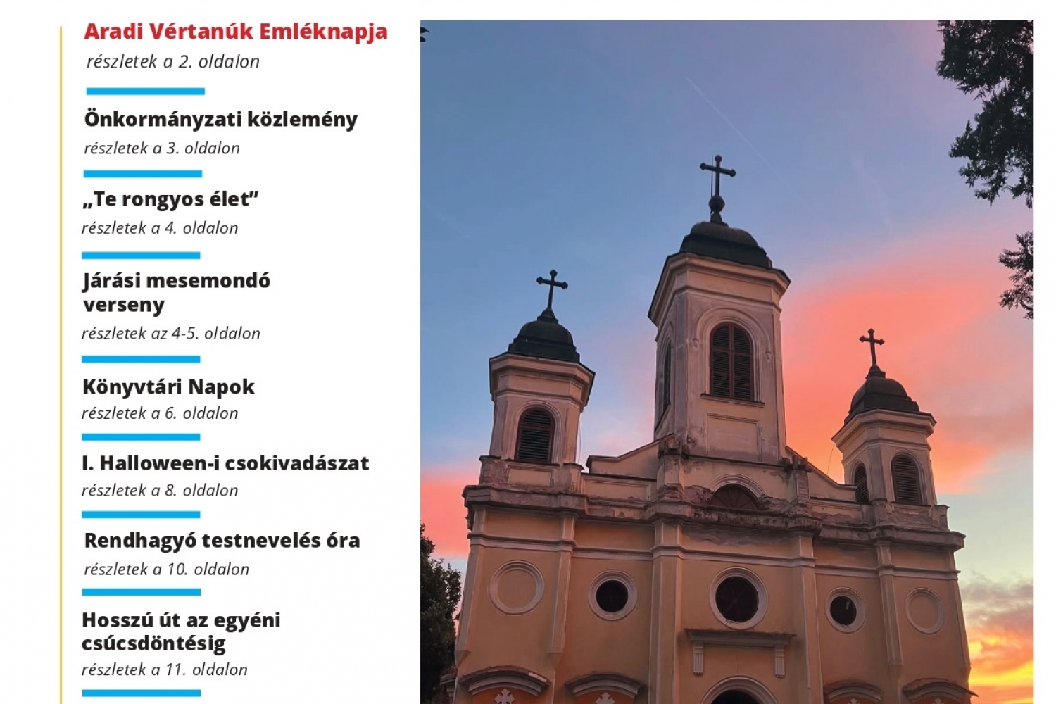 KUNSZENTMÁRTONI HÍRLAP 2025 novemberi száma már kapható a megszokott helyeken!