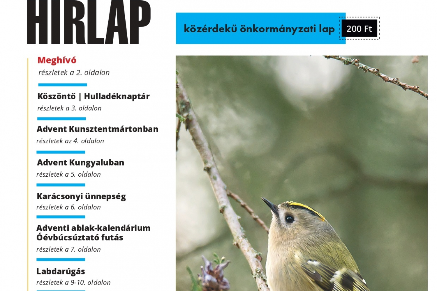 KUNSZENTMÁRTONI HÍRLAP 2025 januári száma már kapható a megszokott helyeken!  