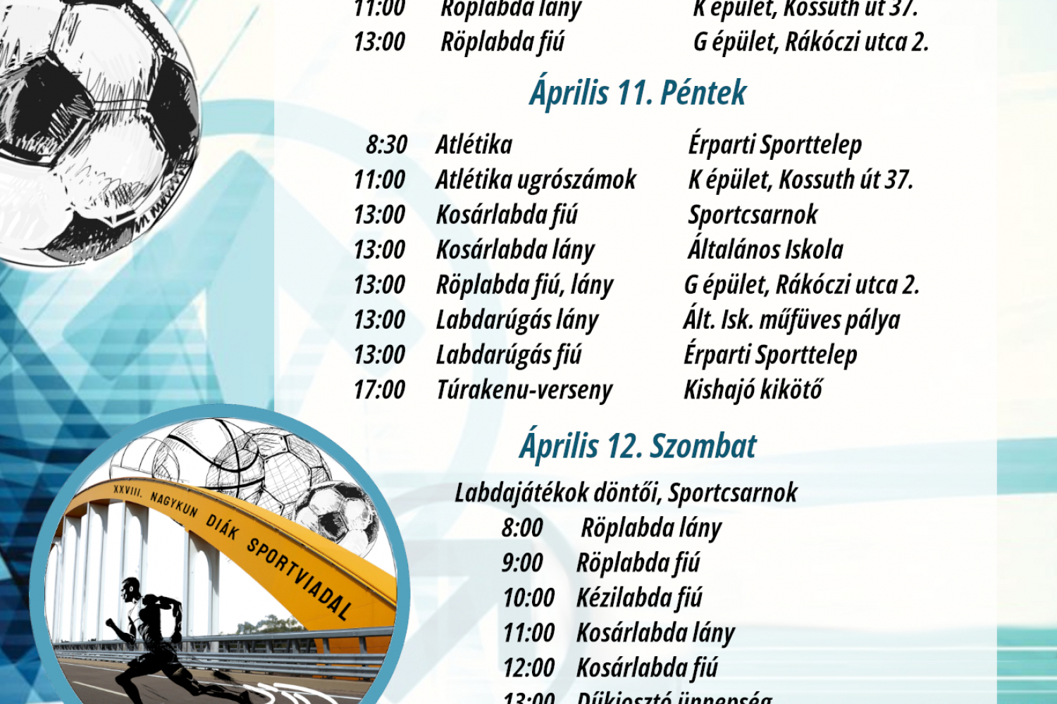 Nagykun Diák Sportviadal 2025. április 10-12