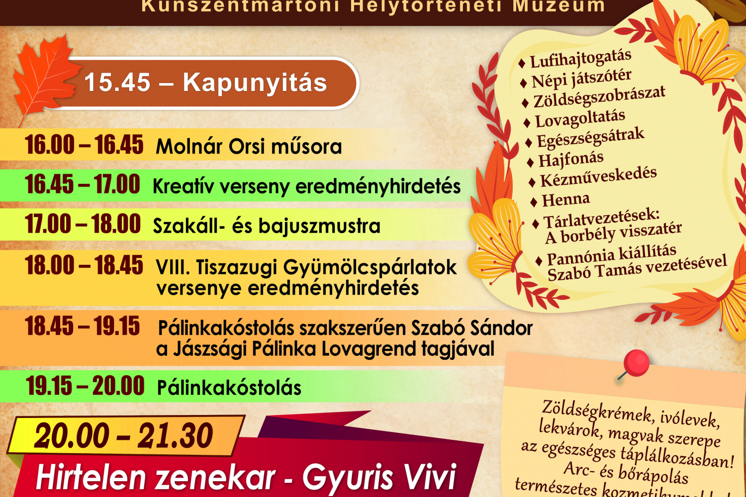 Őszi Fesztivál 2025. szeptember 27.